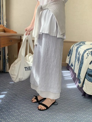 (予約)mellounge / Momo Layered Skirt / 2color