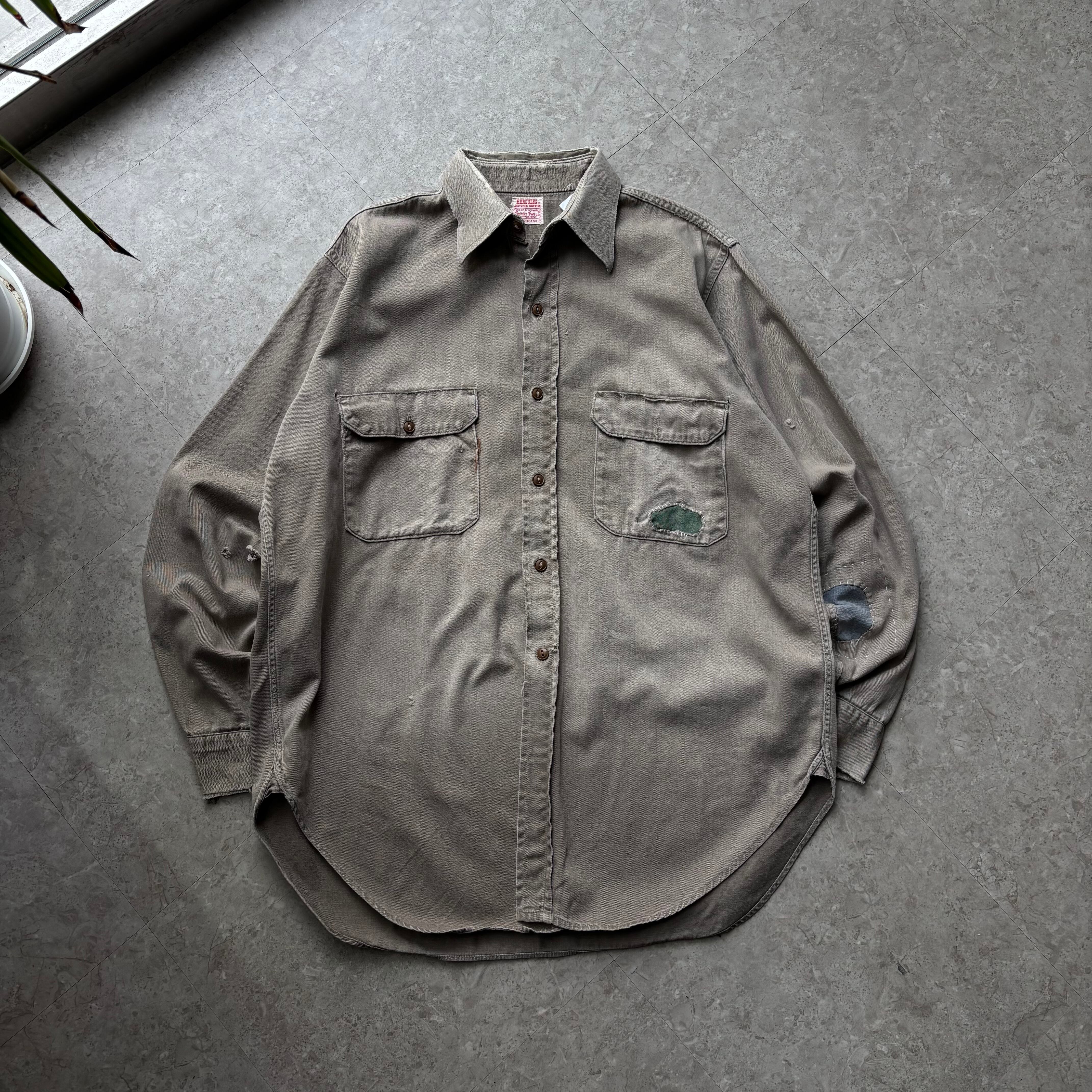 50~60s HERCULES "TWIST TWILL" work shirt【仙台店】