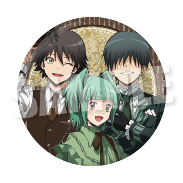 アニメ『暗殺教室』BIGホログラム缶バッジ《ロリィタファッションver.》[茅野 カエデ＆磯貝 悠馬＆千葉 龍之介]