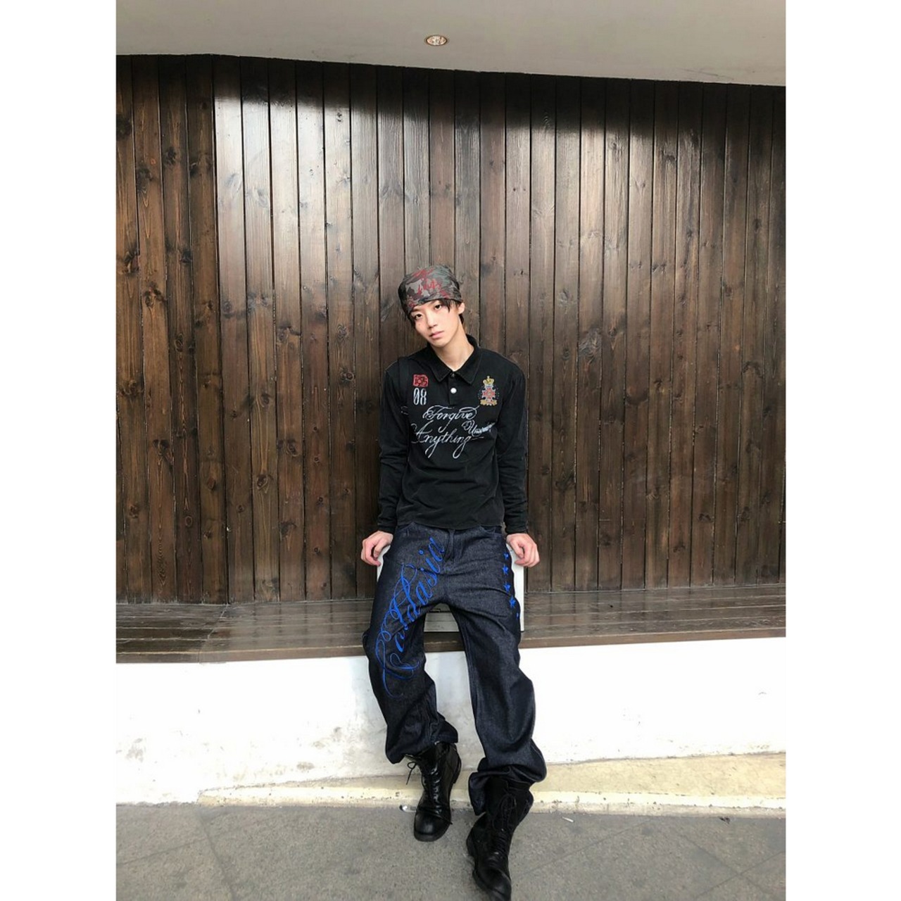 VINTAGE ストリート 08 グラフィック ポロTシャツ T2276