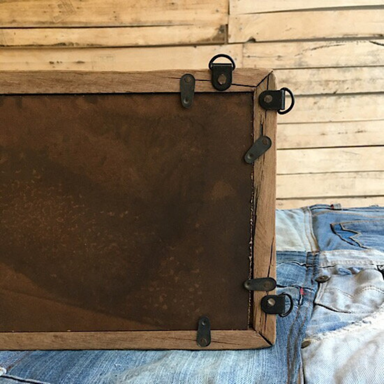 オールドウッド　ウォールミラー　30x20cm
