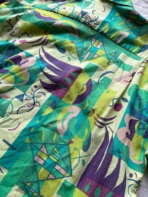 Light Green Artistic Pattern Shirt