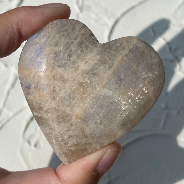 ブルームーンストーン　Blue Moonstone|ハート　Heart|天然石　パワーストーン　鉱物　gem stone