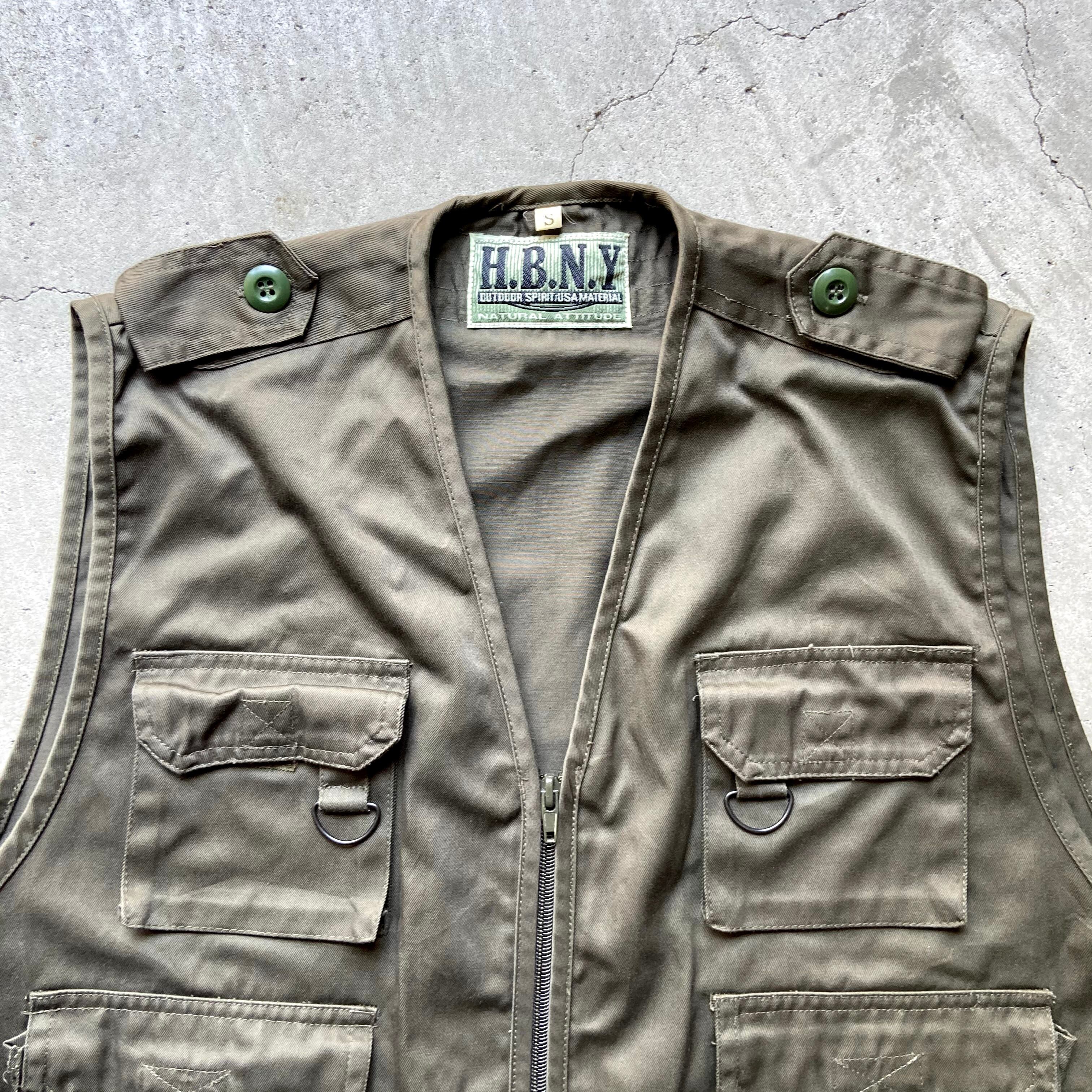 H.B.N.I フィッシングベスト メンズM相当 古着 多ポケット 多機能