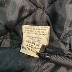 90s USA製 PLANET HOLLYWOOD / ウール×レザー スタジャン / ブラック / SOUTH COAST PLAZA 刺繍