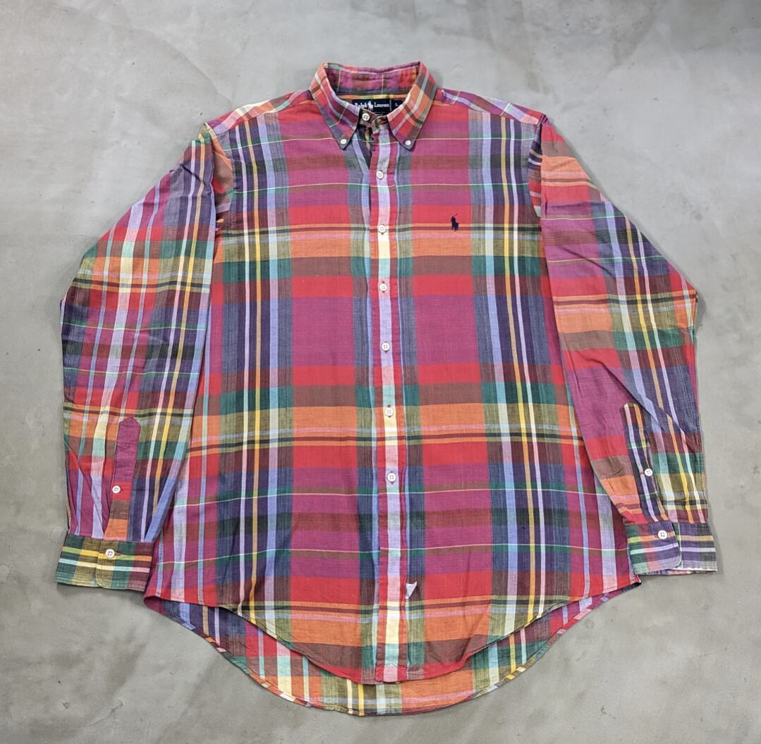 ralph lauren madras check shirt 小岩店