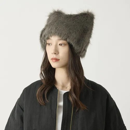 milsa ファーキャット帽子 | 奈良の愛らしい猫のお店 猫雑貨さんちこ