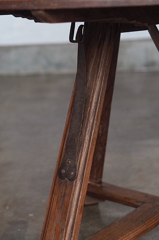 オークの丸テーブル-antique oak tilt top table | アンティーク