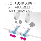 エレコム(ELECOM) 電源タップ ACアダプタが5つ挿せる幅広コンセント 雷ガード付 6個口 3m ホワイト T-NSLK-2630WH