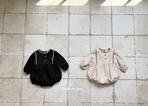 【bebe nine】ベビーアンバースーツ ブラック 70〜90cm 240847