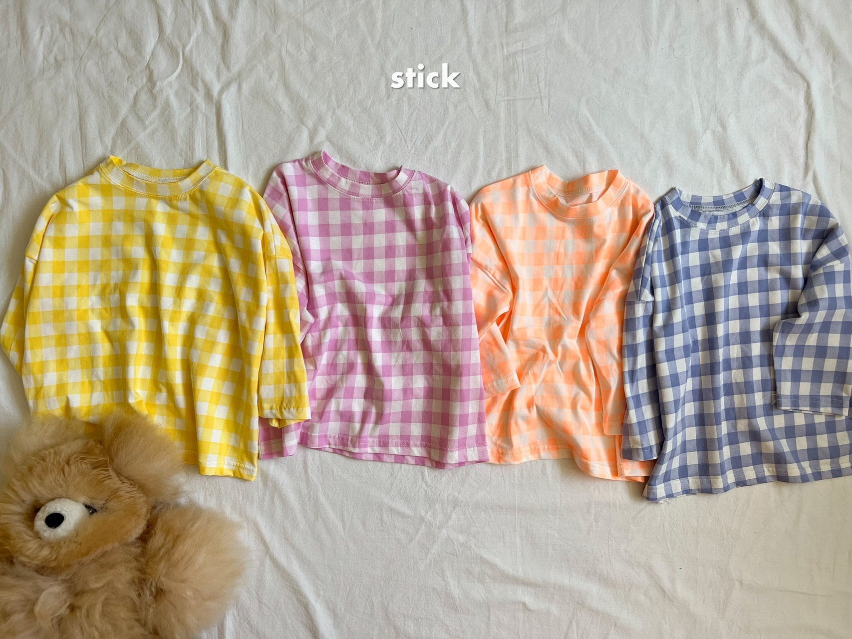 ブルー90|均一セール【即納】stick|90-140cm|checkbox T