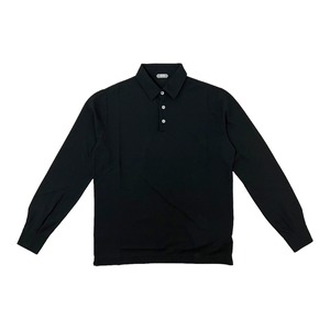 ZANONE(ザノ－ネ) icecotton  L/S Polo Shirt/BLACK