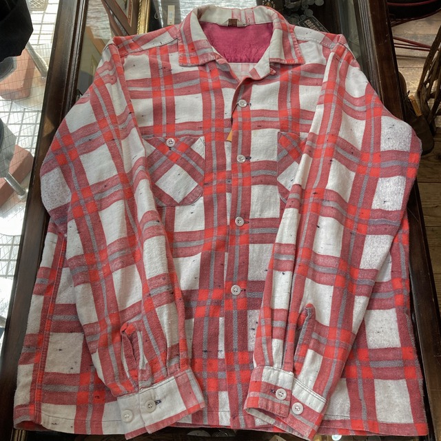 50s ヴィンテージ プリント ネルシャツ | 旅する古着屋 ドッケリーファーム