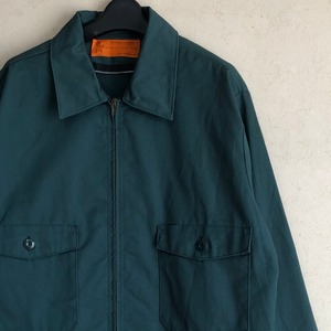 【Lサイズ】USA製 古着 ワークジャケット IDEAL Zip ボックスシルエット 濃緑