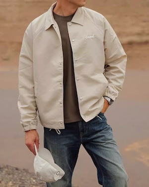 スタンダード ロゴ入りコーチジャケット 4色 E0106