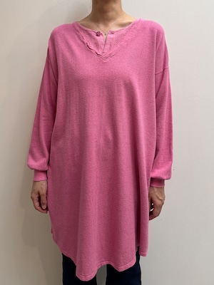 CU16-24 USED GARMENT DYED THERMAL LONGSLEEVE TEE -PINK-