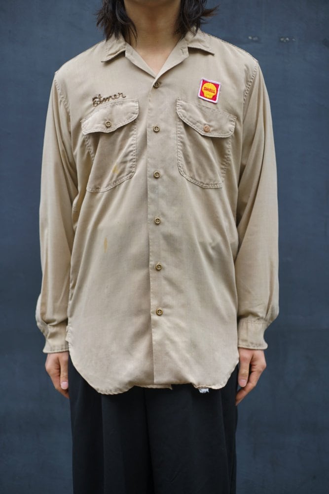 Unitog] Vintage Open Collar Work Shirt [1960s-] Vintage Work