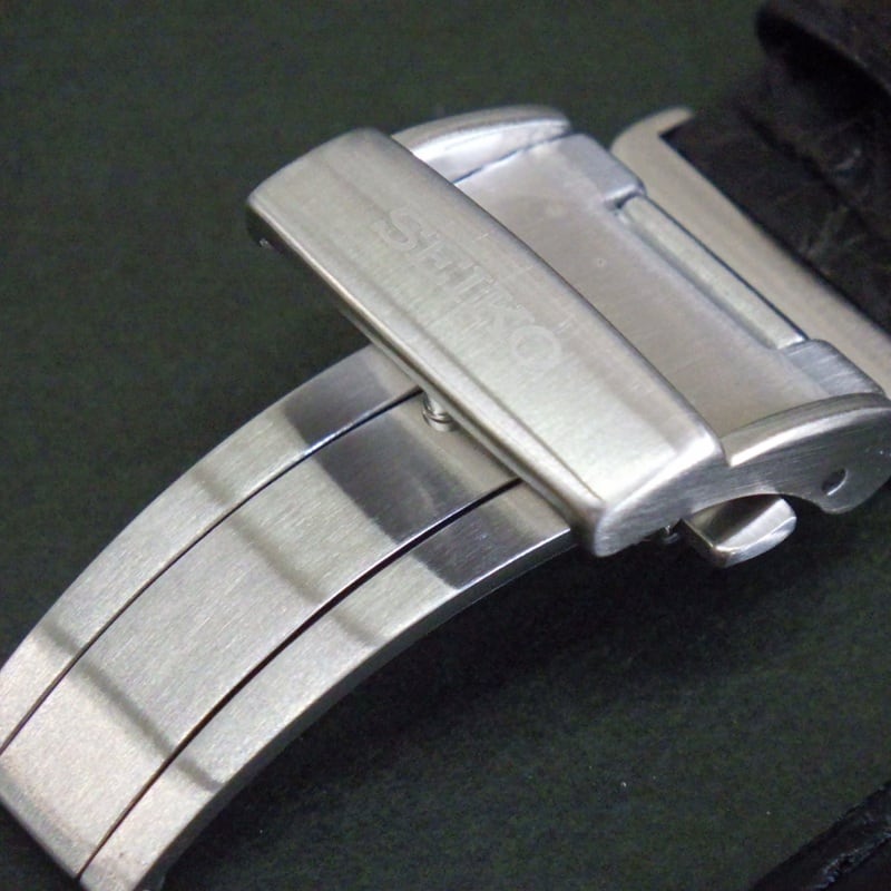 SEIKO セイコー 時計ベルト 20mm ワニ革 クロコダイルバンド L0H7011J9