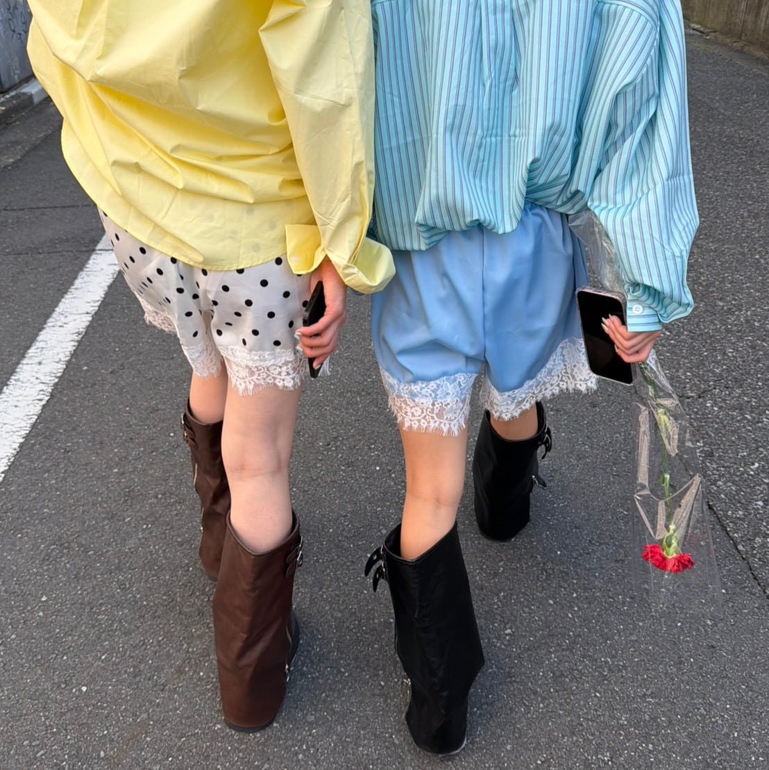 サテンレースショートパンツ_LN03813 | lanan(ラナン)