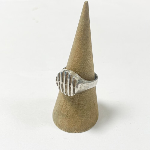 Vintage JOIDART 925 Silver Vertical Texture Signet Ring