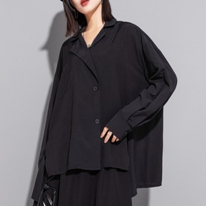 Oversized Side Slit Tailored Long Shirt       00165