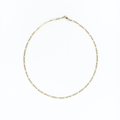 【14K-3-5】16inch 14K gold FIGARO chain necklace