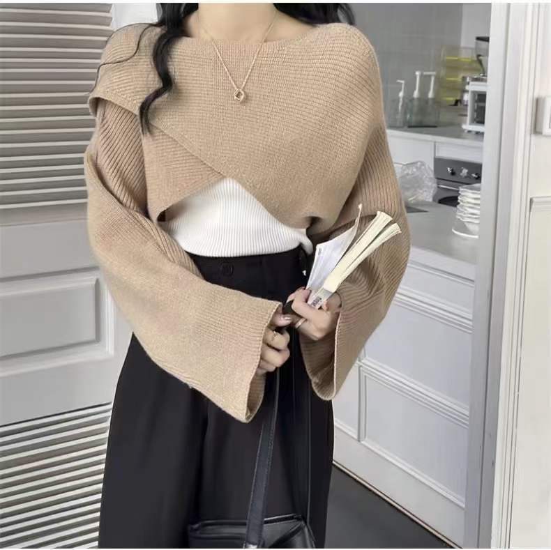 クロップドリブニット　 AJ11079-1189