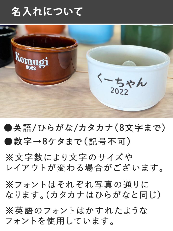 送料無料 名入れ 名前と数字が入る 早食い防止 Bamboo カラーフード