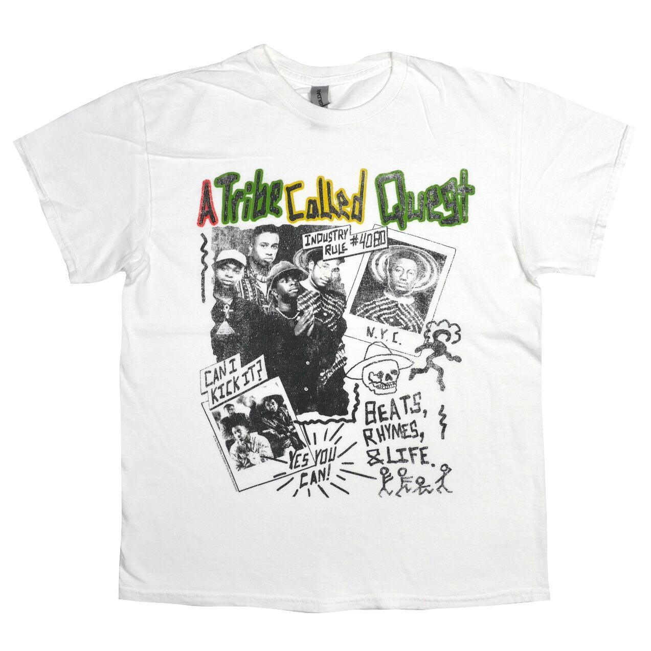 USED【M】A Tribe Called Quest Check the Rhime Can I Kick It? Tee / GILDAN
