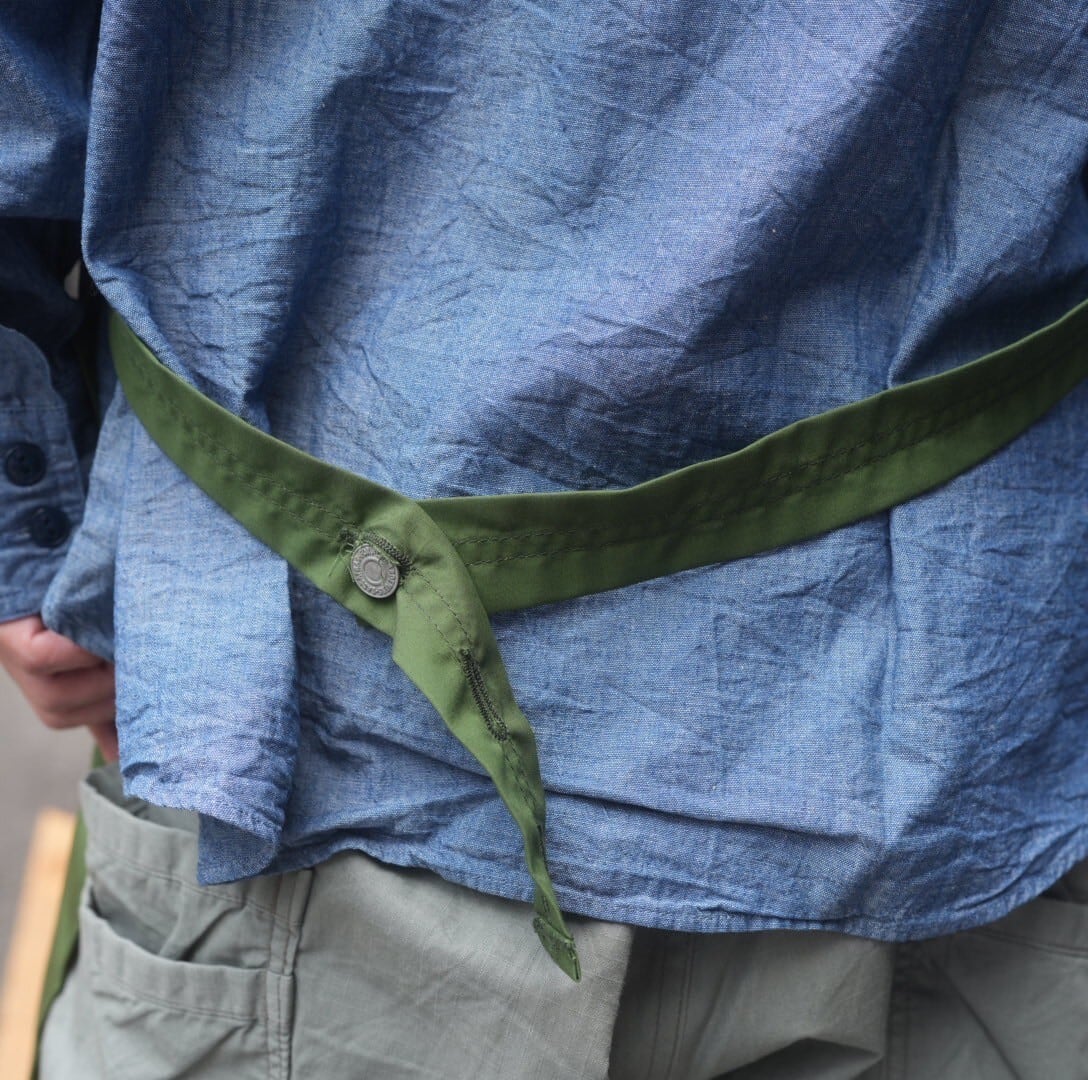 SASSAFRAS (ササフラス) □□ ③ Landscaper Smock (5oz Indigo Stripe