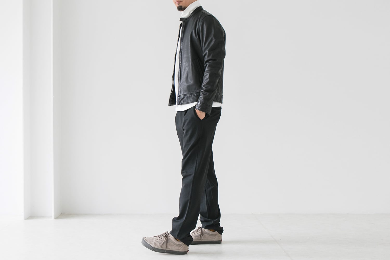 ラムレザー - シングルライダースジャケット | realwords/dualvoice