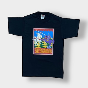 【FRUIT OF THE LOOM】90s USA製 Tシャツ シングルステッチ 小学校 1997 チェス大会 プリント イラスト M 半袖 US古着