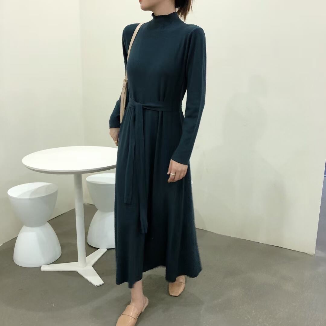 Aライン タートルネックニットワンピース  AJ1050-9053