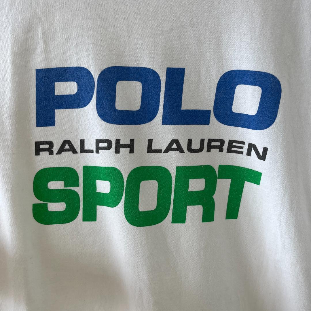 GF293 90s Tシャツ ラルフローレン ポロスポーツ 白T ロゴ GF293 90s Tシャツ ラルフローレン ポロスポーツ 白T ロゴ
