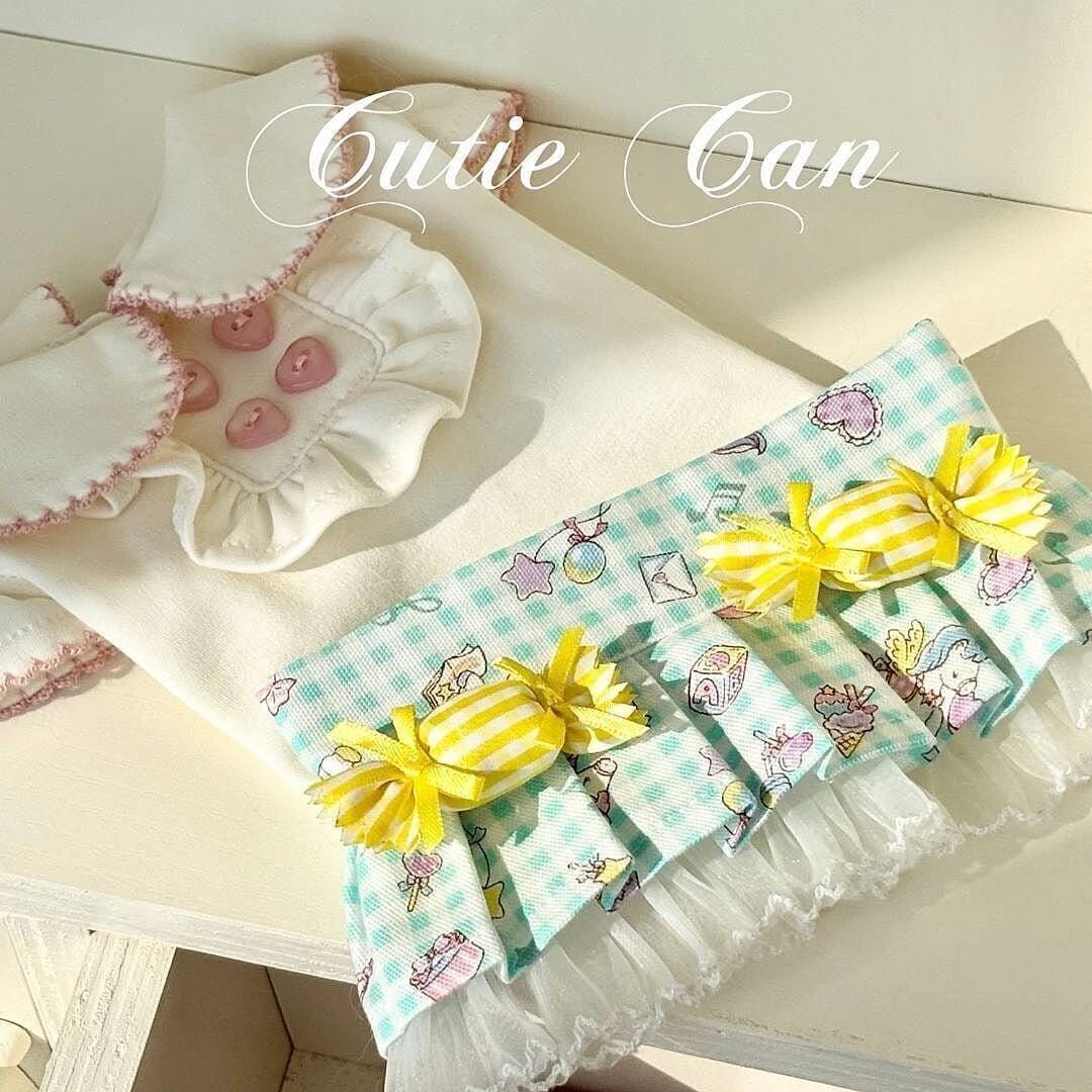 予約【№B06344】ハートボタン付き 丸襟 フライングスリーブ