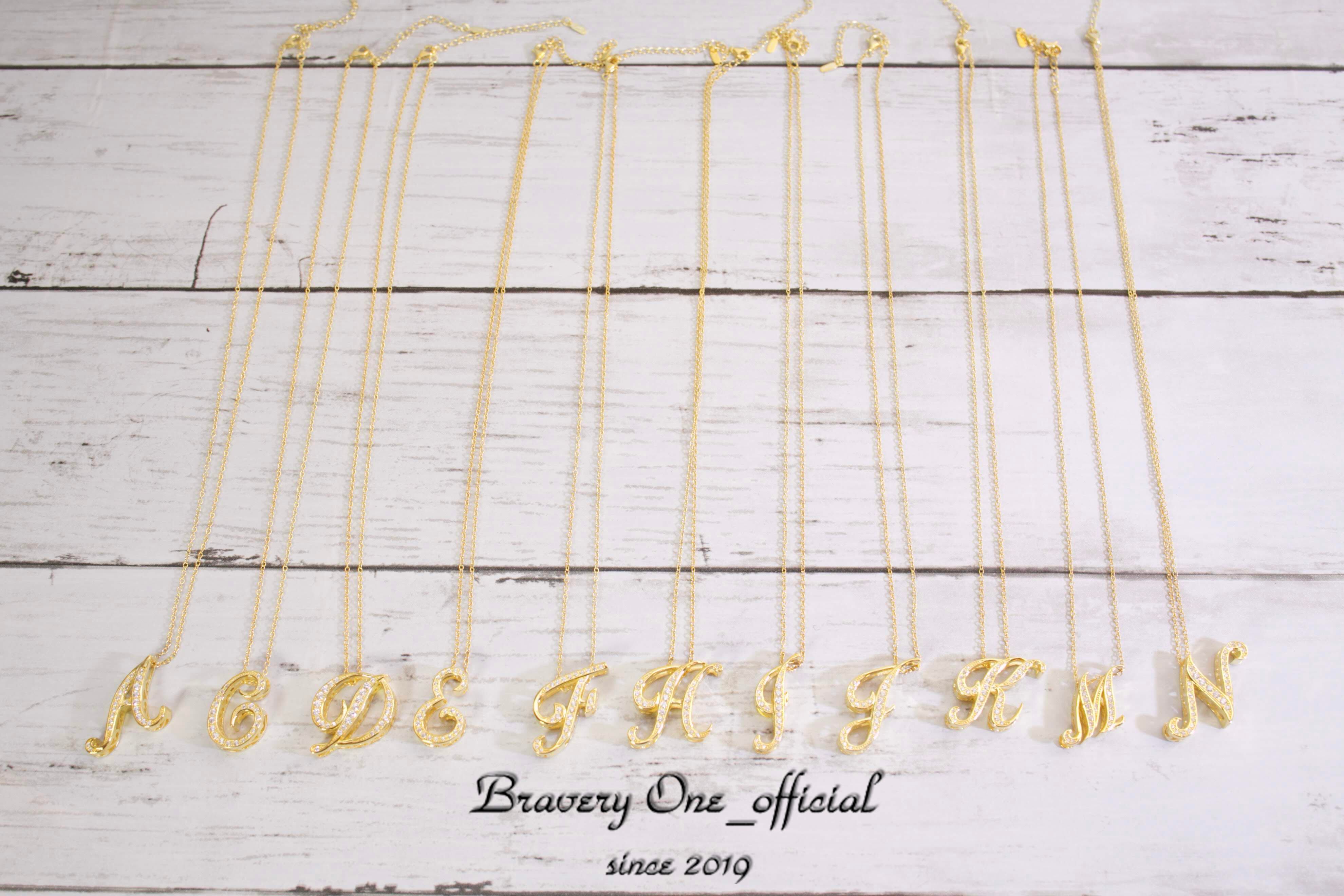 【Bravery One】Alphabet Initial Necklace