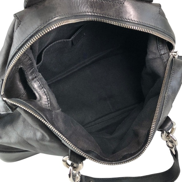 CELINE セリーヌ ハンドバッグ ブラック トリオンフ レザー プレートロゴ vintage ヴィンテージ オールド 5y5pjn