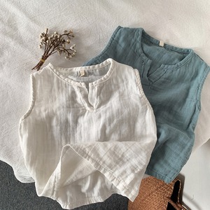 【BABY&KID】夏新作　柔らか無地ベスト