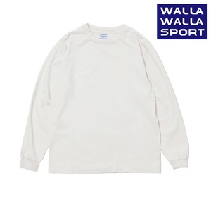 WALLA WALLA SPORT ワラワラスポーツ PRINTABLE L/S TUBE TEE 26FW｜アメリカンコットン 長袖Tシャツ｜チューブボディ シングルステッチ｜日本製 IVORY