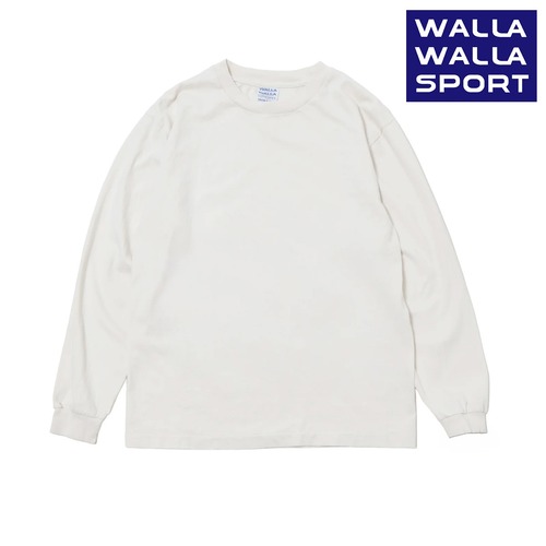 WALLA WALLA SPORT ワラワラスポーツ PRINTABLE L/S TUBE TEE 26FW｜アメリカンコットン 長袖Tシャツ｜チューブボディ シングルステッチ｜日本製 IVORY