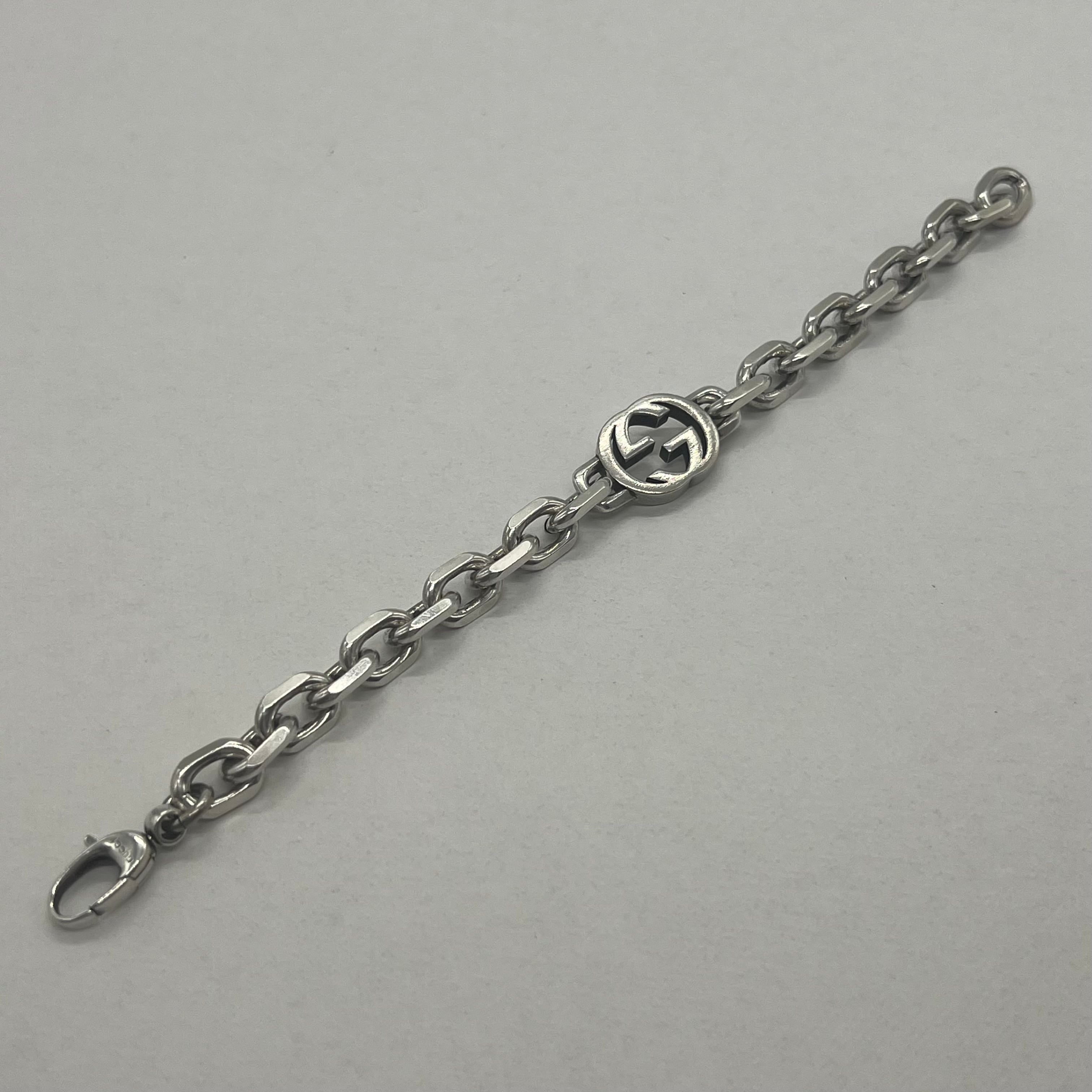 グッチ GUCCI インターロッキングGブレスレット 表記サイズ19 Ag925