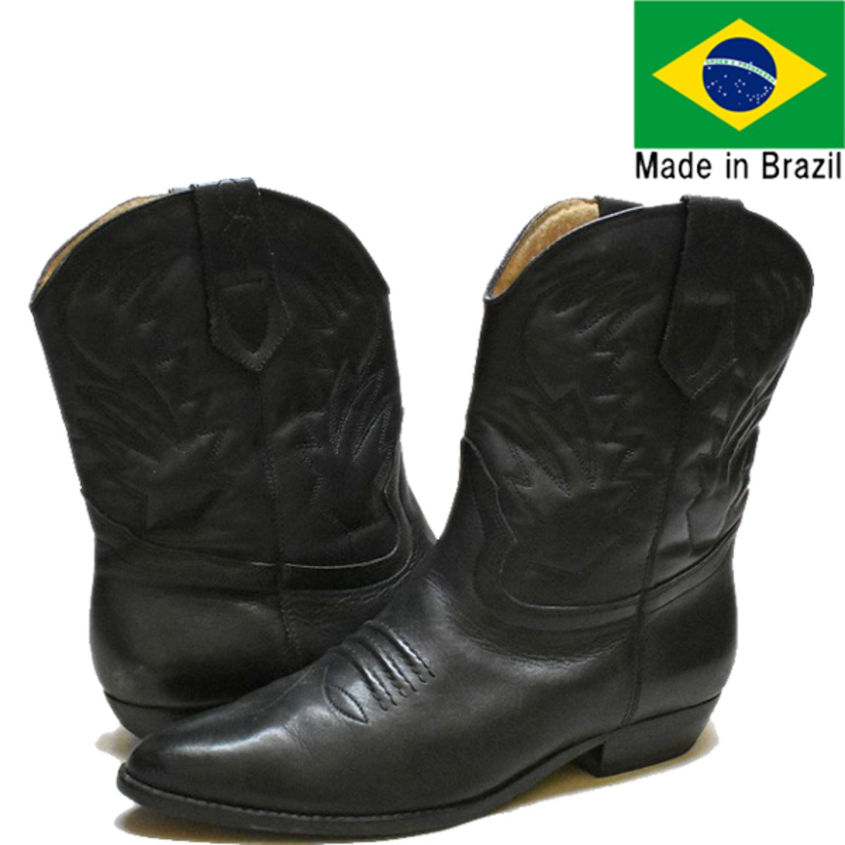 1点物◇ブラジル製ウエスタンショートブーツ古着メンズレディースOK90s 