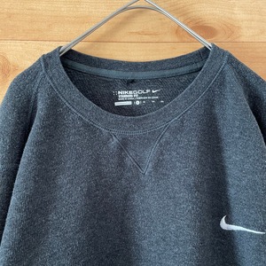 【NIKE】スウッシュ 刺繍ロゴ スウェット トレーナー オーバーサイズ XL ナイキ ゴルフ us古着