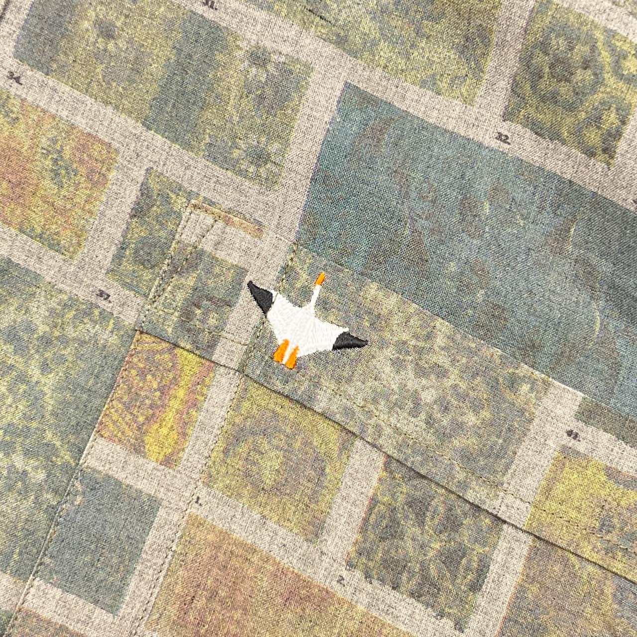 GOOSE&GANDER グースアンドガンダー 総柄 長袖 レーヨンシャツ 柄シャツ 48/マルチ メンズ