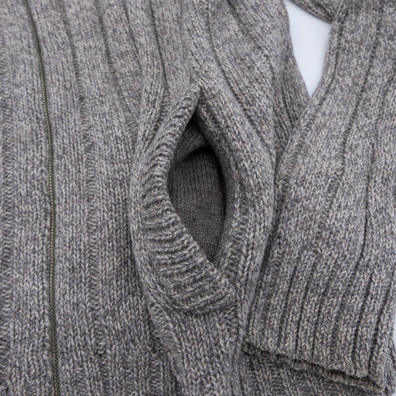USED】90s WOOLRICH Full Zip Knit Sweater ウールリッチ フルジップ