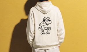 cheekyシュナウザー　ジップパーカー(beige)