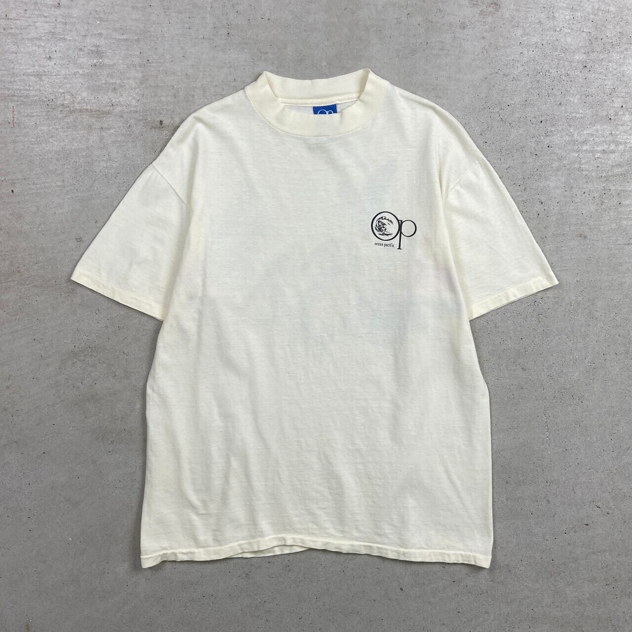 80年代 Op オーシャンパシフィック ロゴプリントTシャツ メンズL 古着 