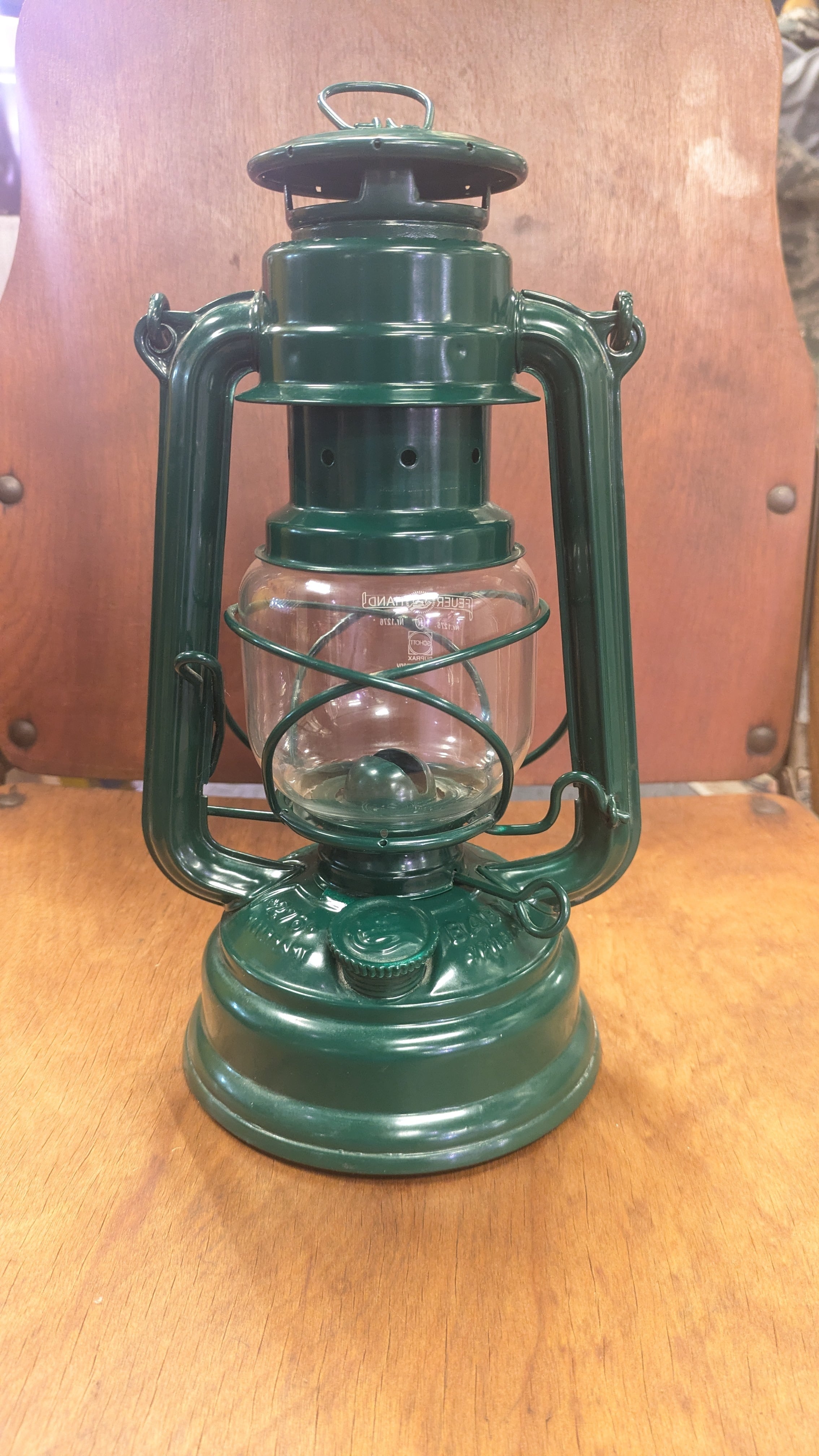 Vintage FeuerHand 276 Lantern Lamp W.Germany Green ビンテージ