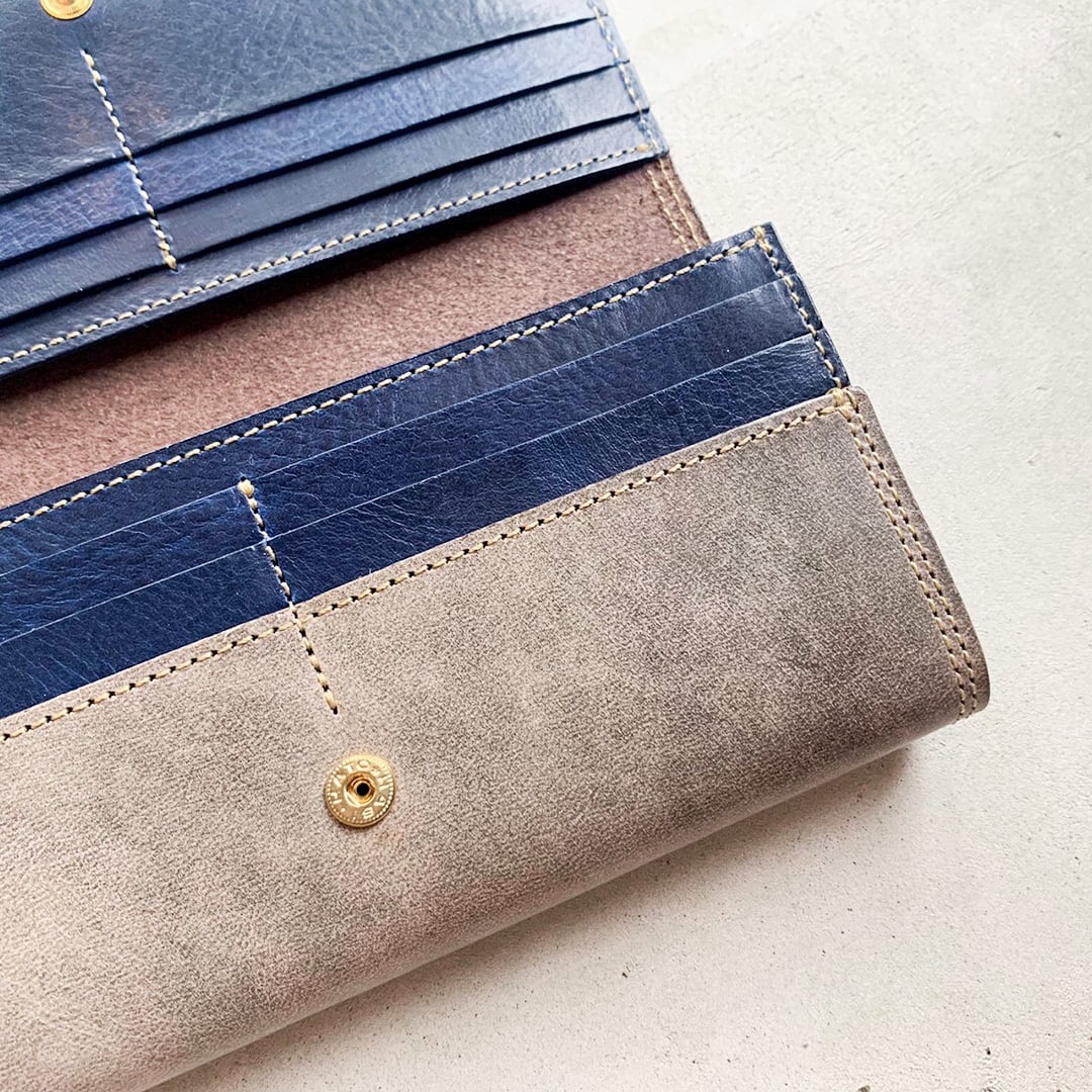 ブラックグレイッシュの長財布 | LEATHER CRAFT C/Rem