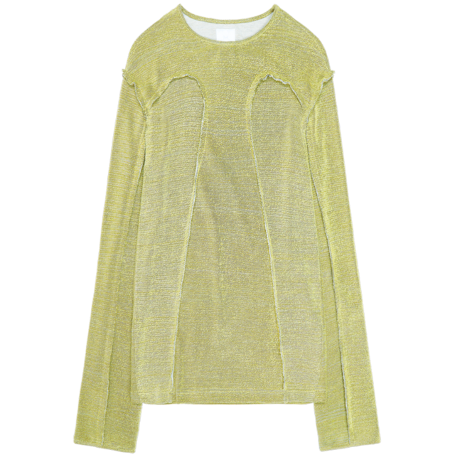 NUTEMPEROR - RAGGED KNIT LONG SLEEVE (YELLOW)